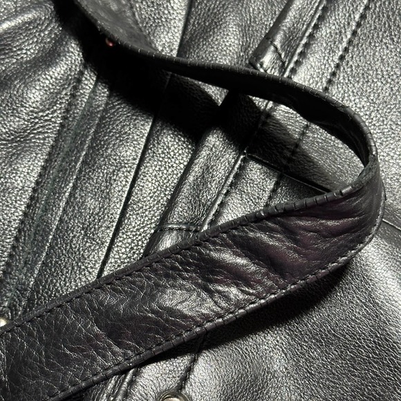 B Makowsky Large Black Leather Shoulder Bag - Picture 11 of 13